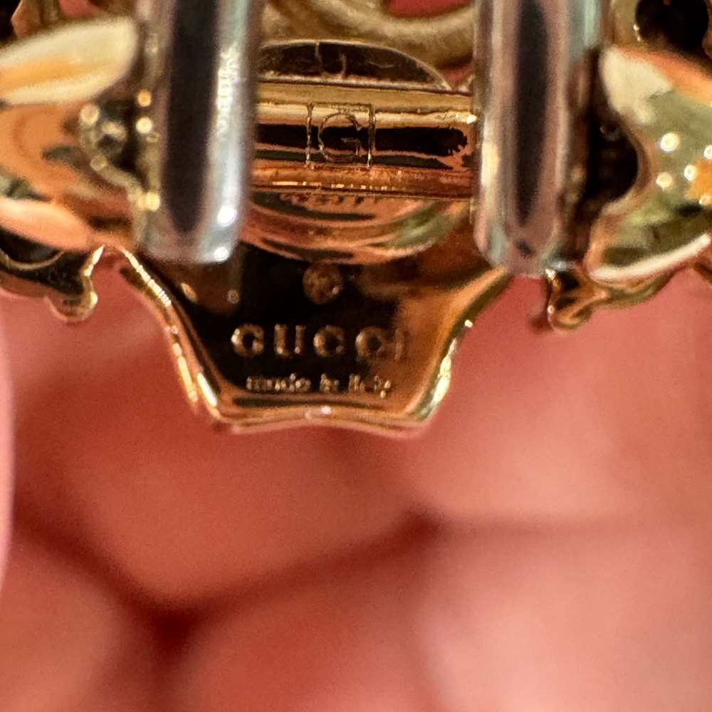 Authentic Gucci Elegant Gold and Crystal Earrings - Picture 8 of 8